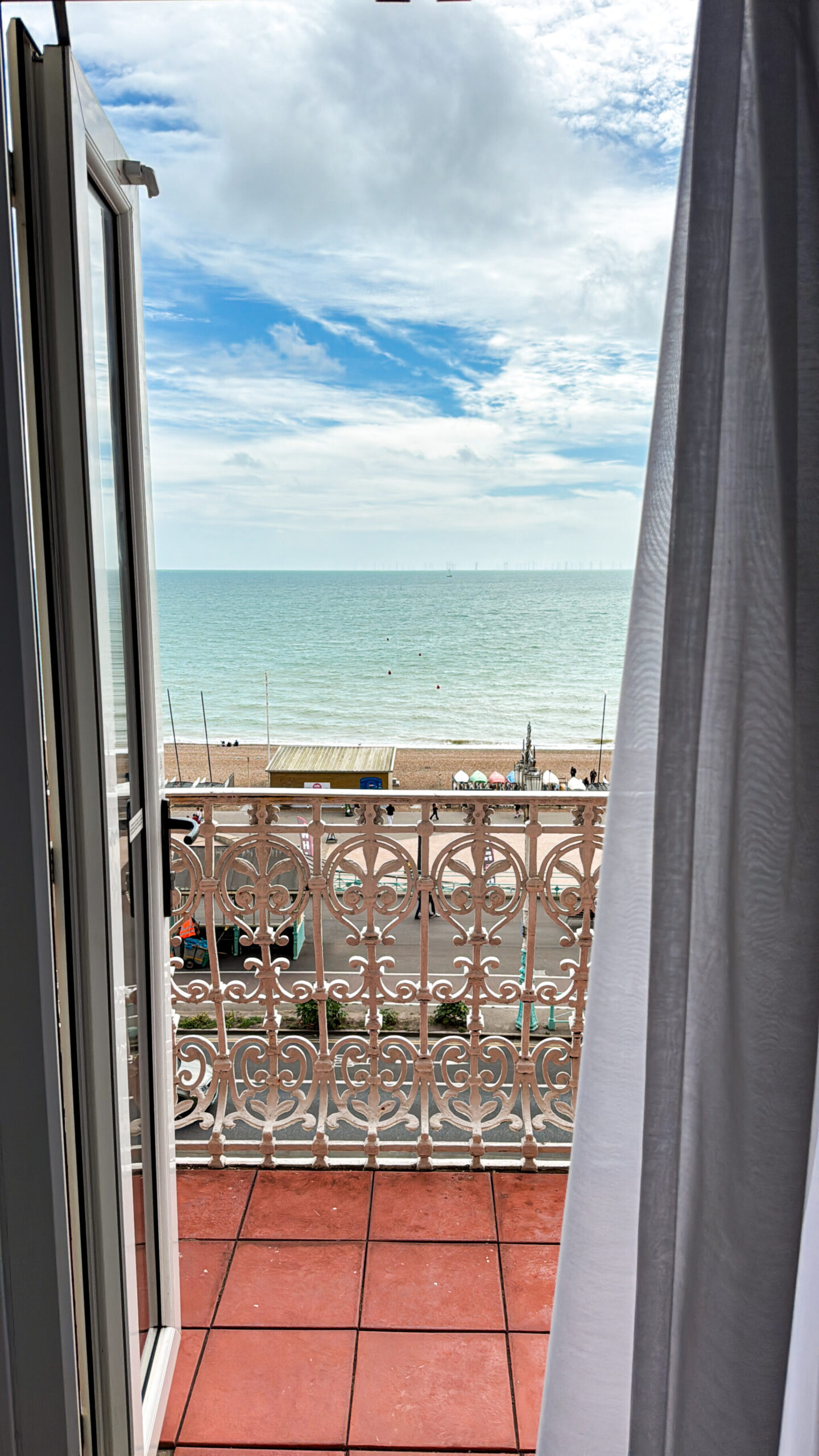 Seafront view from DoubleTree by Hilton Brighton Metropole during a Brighton weekend break 